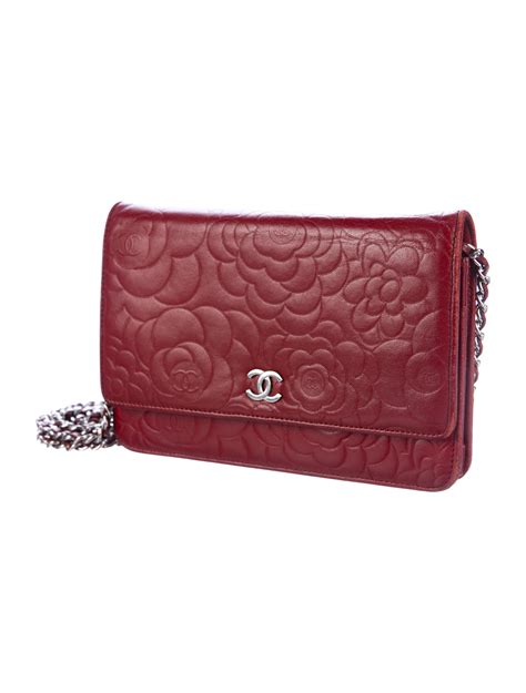 chanel camellia wallet on chain replica|small double wallet chanel.